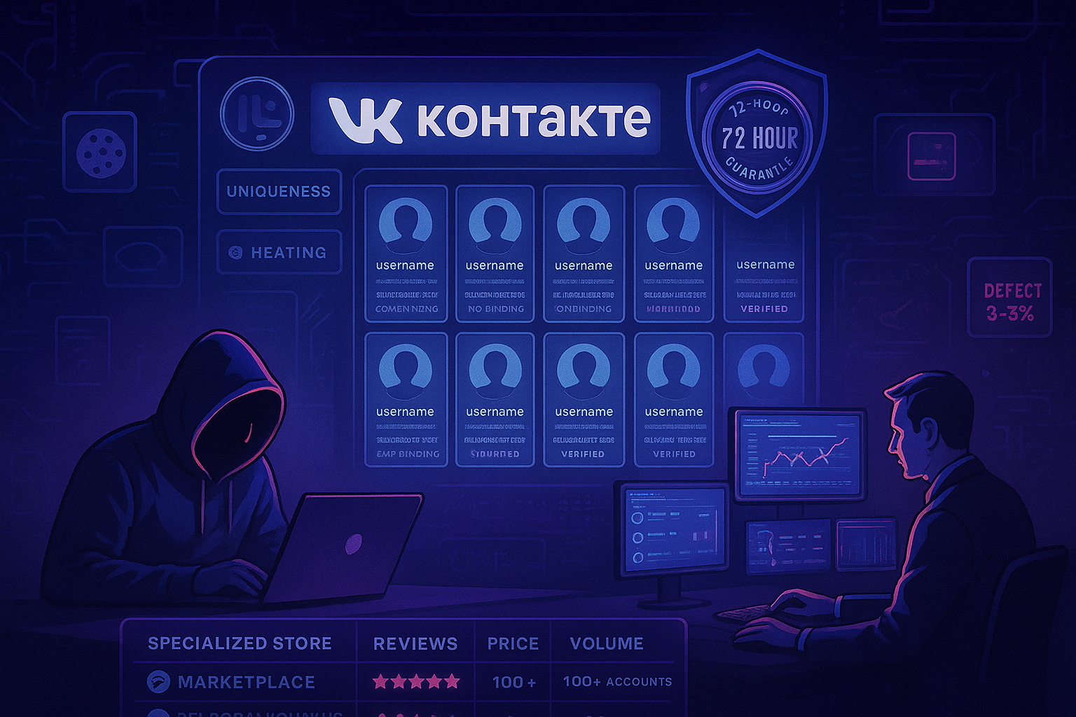 Где купить аккаунты ВК оптом с гарантией: свежие, проверенные и без привязки