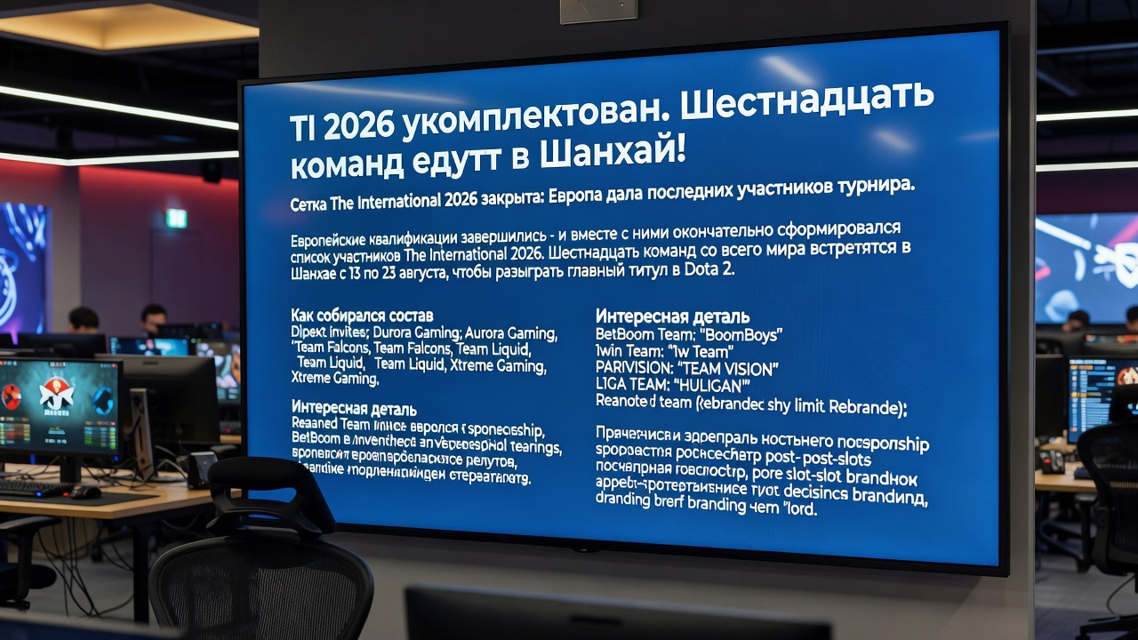TI 2026 укомплектован. Шестнадцать команд едут в Шанхай!