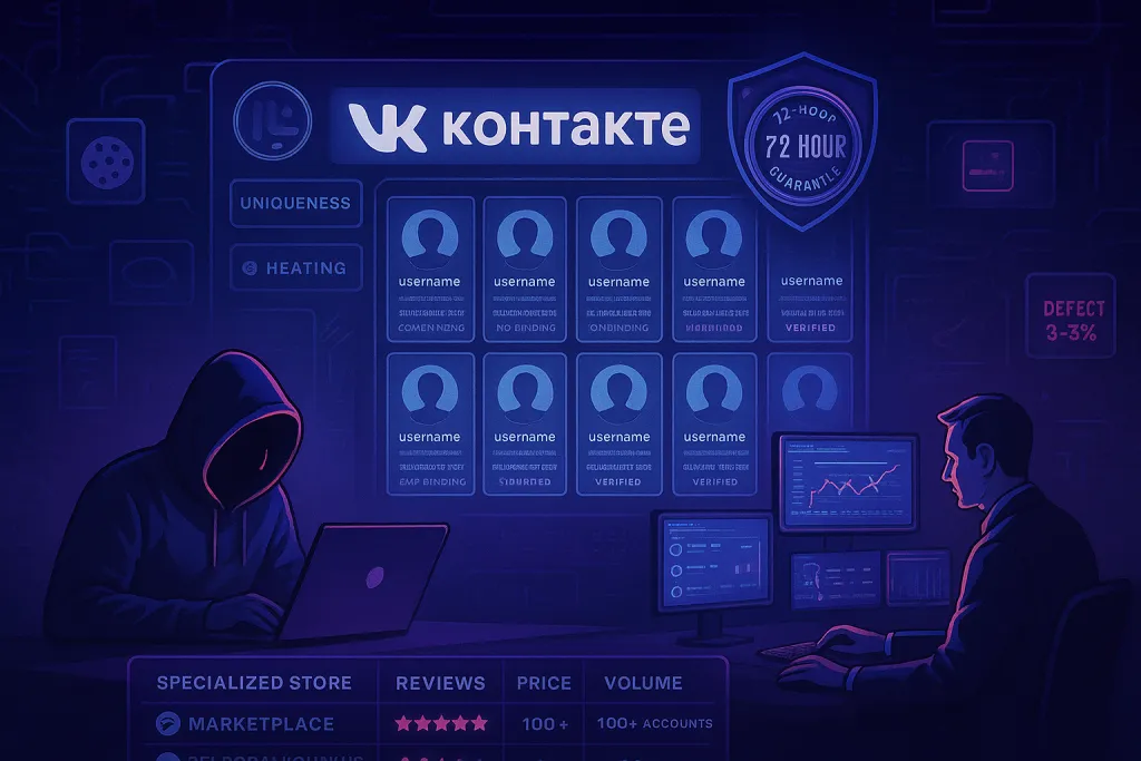 Где купить аккаунты ВК оптом с гарантией: свежие, проверенные и без привязки